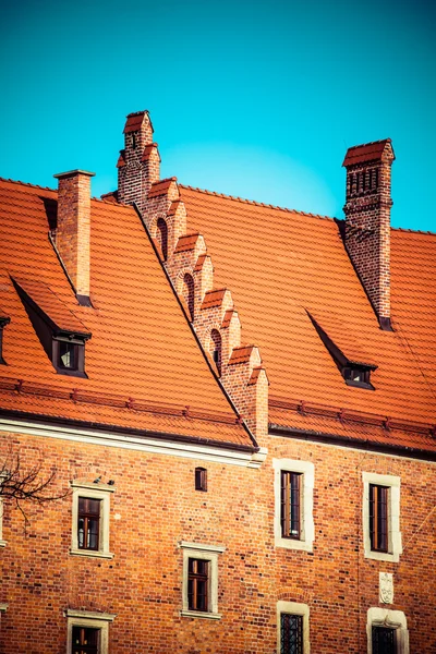 Krakow, Polonya gün güneşli yaz Wawel castle square