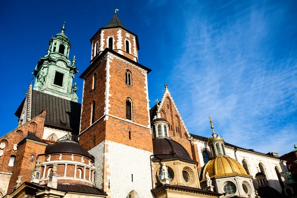 Wawel katedrála - slavný polský orientační bod na wawel hill v Krakově — Stock fotografie