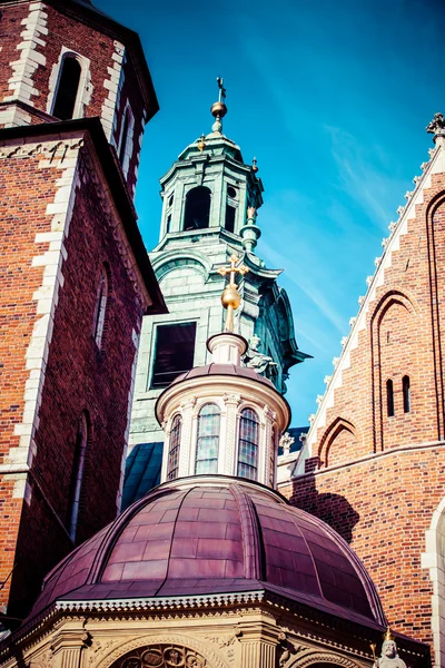 Wawel Cathedral - famous Polish landmark on the Wawel Hill in Cracow — Stock Photo, Image