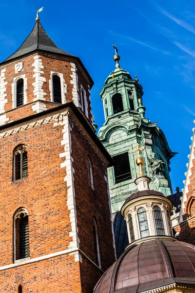 Wawel katedrála - slavný polský orientační bod na wawel hill v Krakově — Stock fotografie