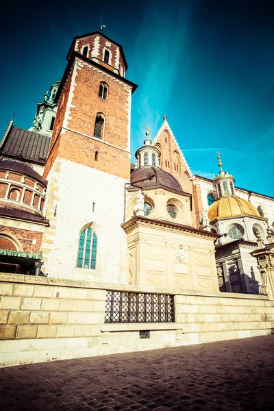 Wawel katedrála - slavný polský orientační bod na wawel hill v Krakově — Stock fotografie