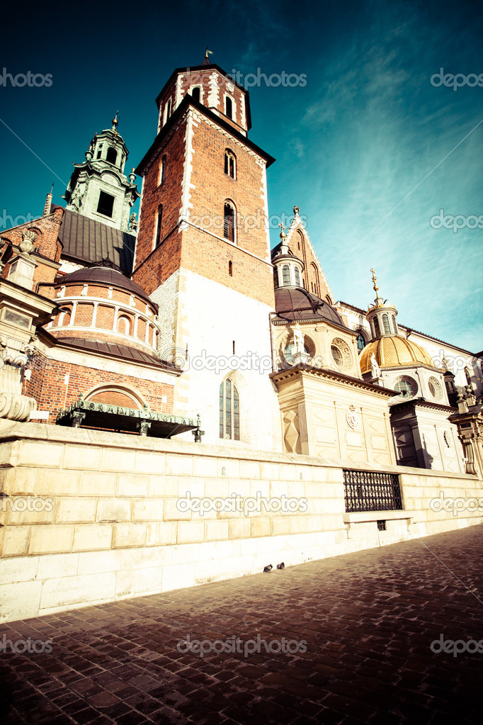 Wawel Cathedral - famous Polish landmark on the Wawel Hill in Cracow