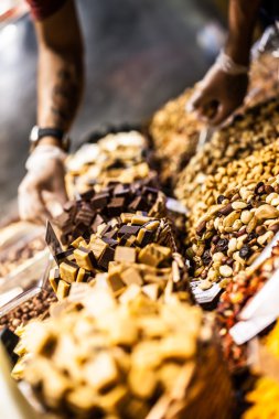 kuru meyveler (la boqueria, barcelona ünlü place Market)