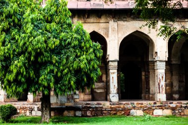 lodi bahçeleri. peyzajlı bahçeler içinde yer islami mezar (seesh Gumbad ve bara Gumbad). 15. yüzyıl reklam. Yeni Delhi, Hindistan.