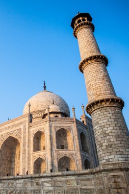 Taj mahal, ünlü tarihi bir anıt, bir anıt aşk, Hindistan, agra, uttar Pradesh büyük beyaz mermer mezar