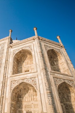Taj mahal, ünlü tarihi bir anıt, bir anıt aşk, Hindistan, agra, uttar Pradesh büyük beyaz mermer mezar
