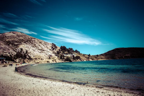 Isla del Sol en el lago Titicaca, Bolivia . — Foto de Stock