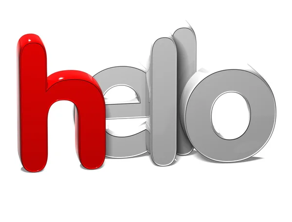 3D Word Hello on white background — Stock Photo, Image