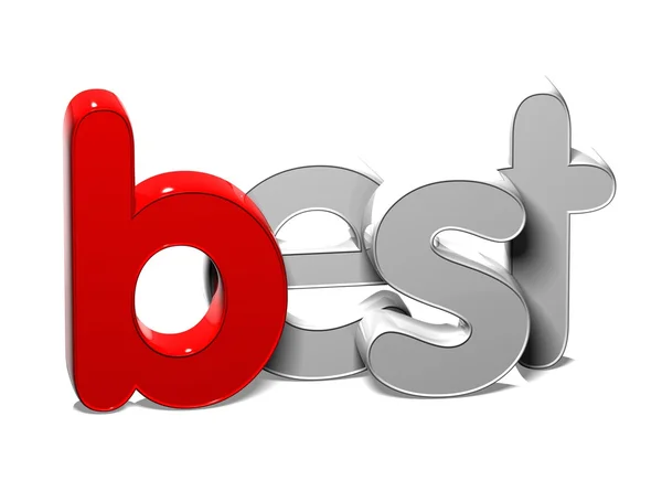 3D Word Best on white background — Stock Photo, Image