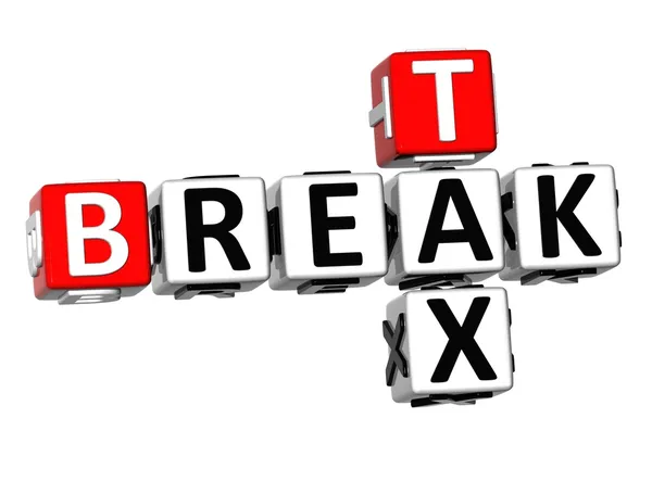 3d Break Steuer Kreuzworträtsel — Stockfoto