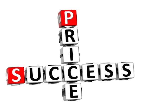 3D Success Price Crossword — Stock Photo, Image