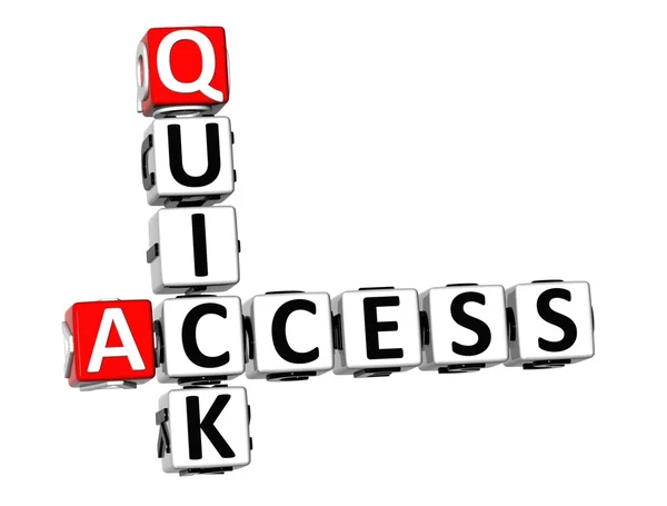 3D Quick Access Crossword — Stock Photo, Image