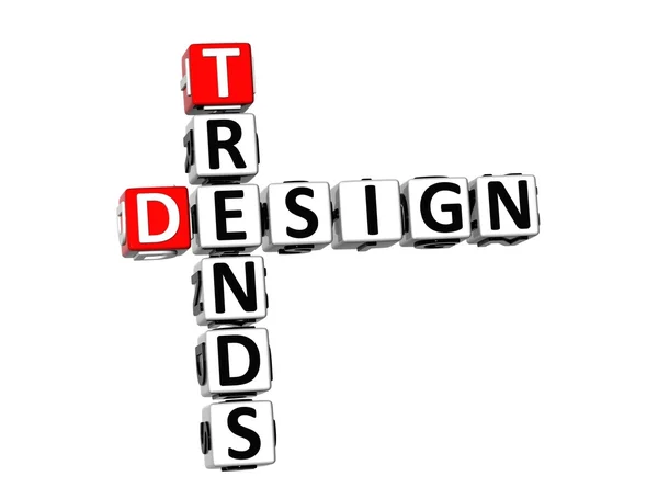 3D Trends Design Crossword — Stock Photo, Image