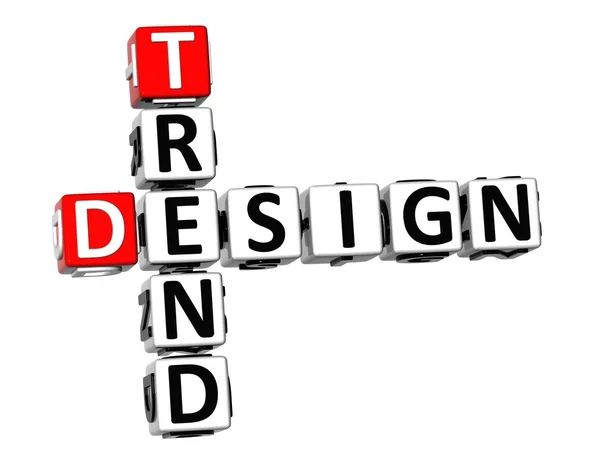3D Trend Design Crossword — Stock Photo, Image