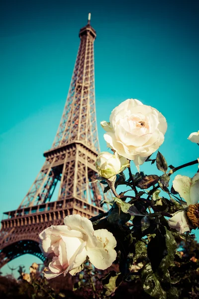 Der Eiffelturm ist eines der bekanntesten Wahrzeichen der Welt. — Stockfoto