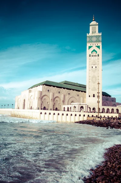 De moskee van hassan ii in casablanca, Afrika — Stockfoto
