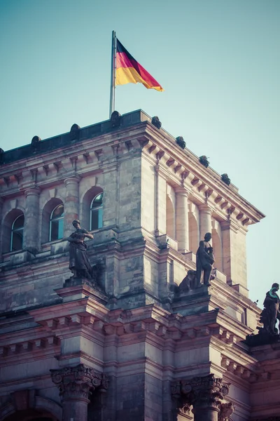 Reichstag stavba (1884-1894) sídlo německého parlamentu, navrhl paul wallot, Berlín, Německo — Stock fotografie