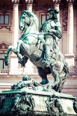 prinz eugen Savoy heldenplatz Hofburg Avusturya Milli Kütüphanesi yakın Tarih Anıtı. Viyana, Avusturya, Avrupa. 
