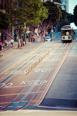 San Francisco 'da kablolu araba.