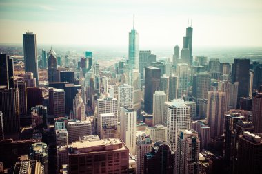 Chicago ufuk çizgisi hava görüntüsü
