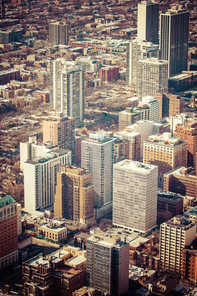 Chicago skyline uitzicht vanuit de lucht — Stockfoto