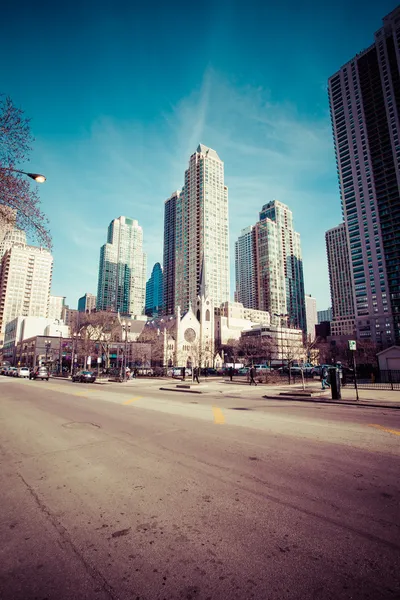 Vista aérea del horizonte de Chicago — Foto de Stock