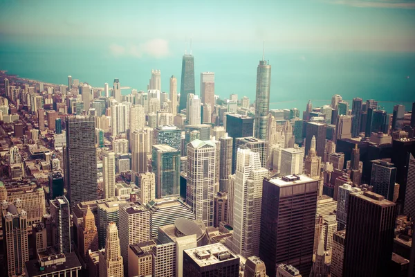 Chicago Skyline Aerial View — Stock Photo, Image