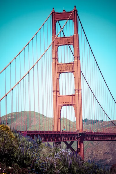 Golden gate bridge vivid day landscape, San Francisco — Stock Photo, Image