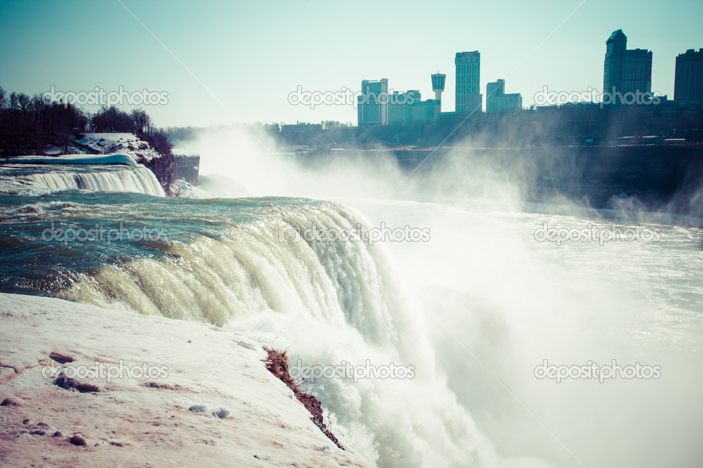 Niagara Falls in winter. 