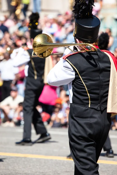 Brass Band in uniform performing — Stock Photo, Image