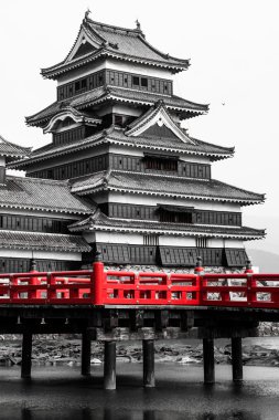 güzel Ortaçağ Kalesi matsumoto içinde Doğu honshu, Japonya 