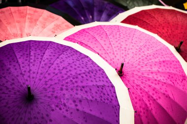 Traditional Asian umbrellas  clipart
