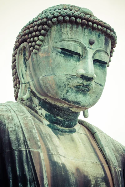 Il Grande Buddha (Daibutsu) sul terreno del Tempio di Kotokuin a Kamakura, Giappone. — Foto Stock