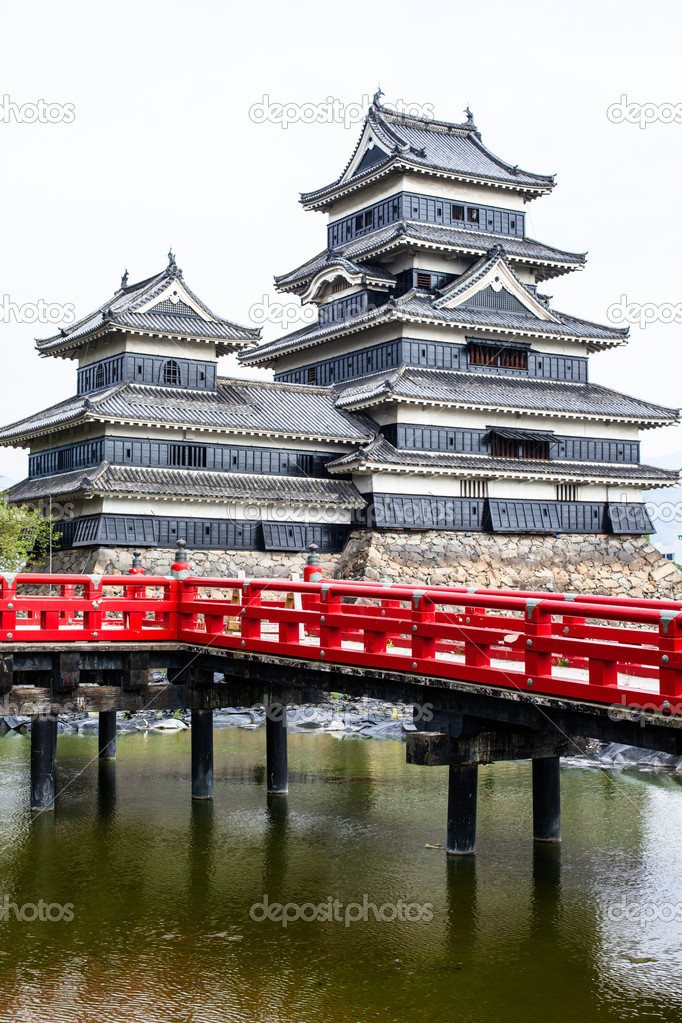 Beautiful medieval castle Matsumoto in the eastern Honshu, Japan 