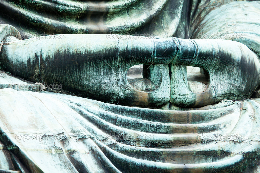 The Great Buddha (Daibutsu) on the grounds of Kotokuin Temple in Kamakura, Japan. 