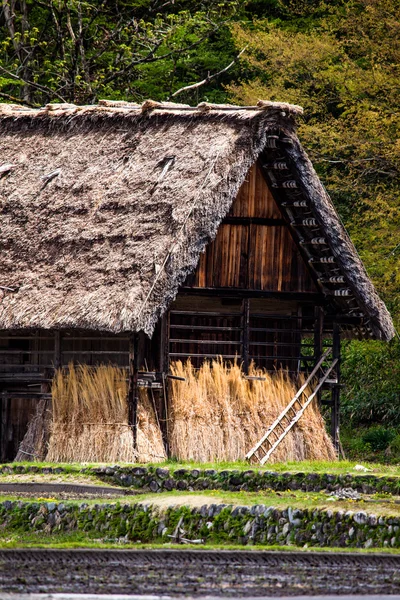 Traditionele en historische Japanse dorp ogimachi - shirakawa-go, japan — Stockfoto
