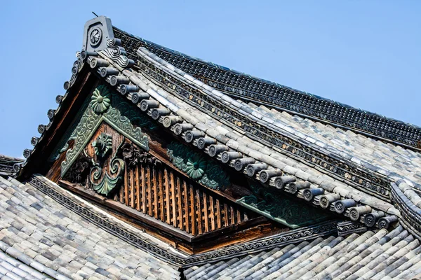 Detalhe de um telhado japonês — Fotografia de Stock