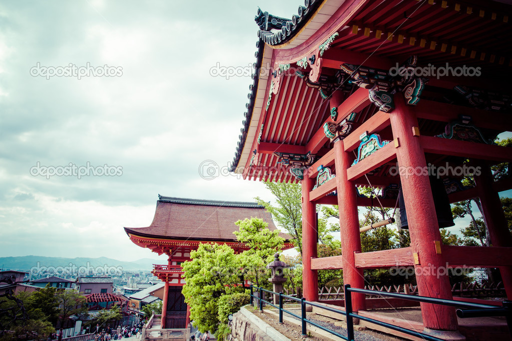 Front gate at Kiyomizu-dera Temple in Kyoto, Japan. 