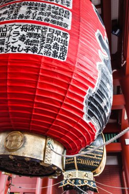 Asakusa, Tokyo, Japonya 'daki Sensoji-ji Kızıl Japon Tapınağı
