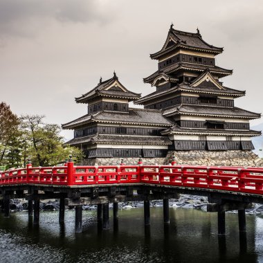 güzel Ortaçağ Kalesi matsumoto içinde Doğu honshu, Japonya 