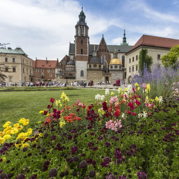 Ogród w Wawelskiego zamku, Kraków, Polska — Zdjęcie stockowe