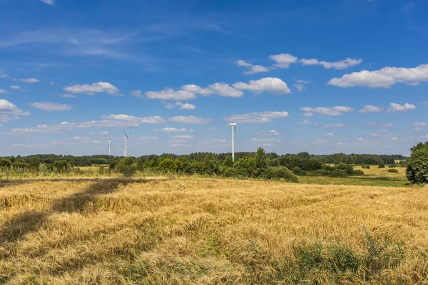 Turbinas eólicas en Suwalki. Polonia — Foto de Stock