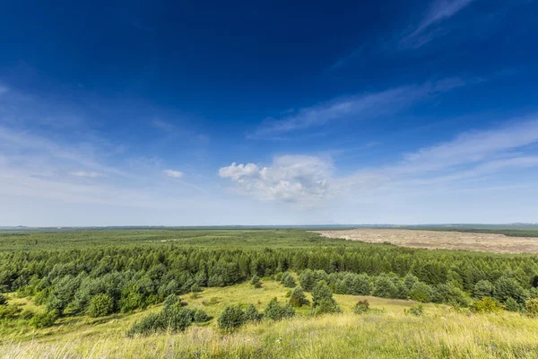 Fantastisk utsikt från hill czubatka, Polen. — Stockfoto