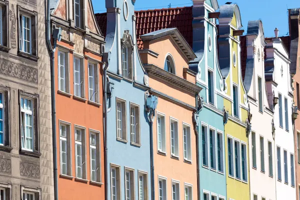 Kleurrijke huizen in Gdansk, Polen — Stockfoto