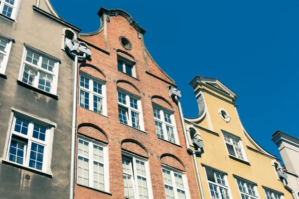 Kleurrijke huizen in Gdansk, Polen — Stockfoto