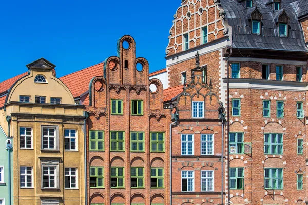 Barevné domy v Gdaňsku, Polsko — Stock fotografie