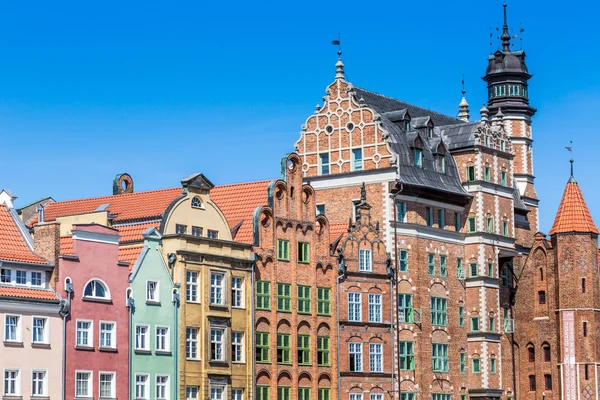 폴란드의 그단스크에 있는 화려 한 가옥들 — 스톡 사진
