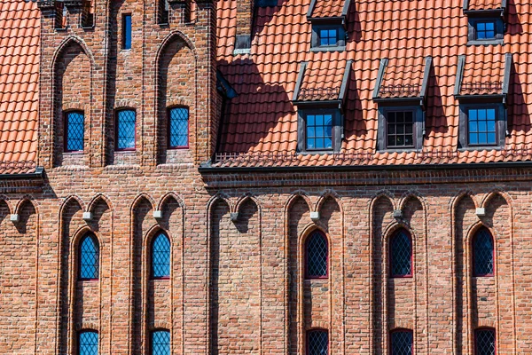 Kolorowe domy w Gdańsku, Polska — Zdjęcie stockowe