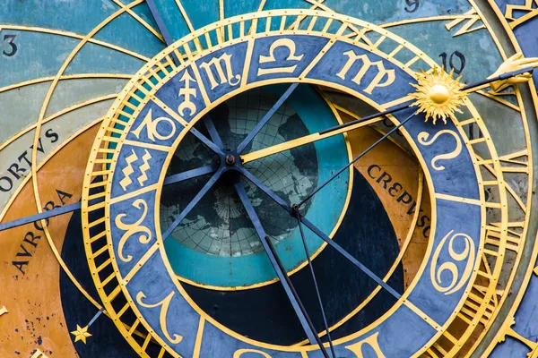 Detalle del Reloj Astronómico de Praga (Orloj) en la Ciudad Vieja de Praga — Foto de Stock