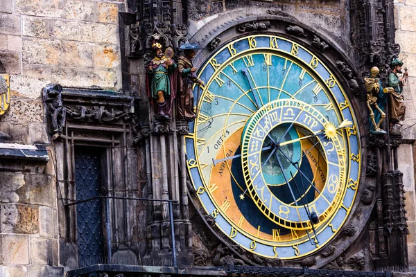 Detalhe do Relógio Astronômico de Praga (Orloj) na Cidade Velha de Praga — Fotografia de Stock